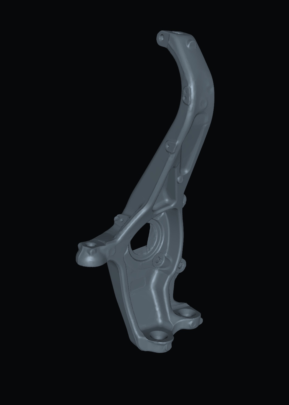 Exact replica of the scanned knuckle as one closed CAD solid